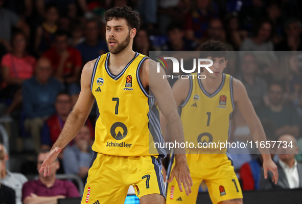 Will McDowell-White plays during the match between FC Barcelona and Alba Berlin, corresponding to week 2 of the Turkish Airlines Euroleague,...