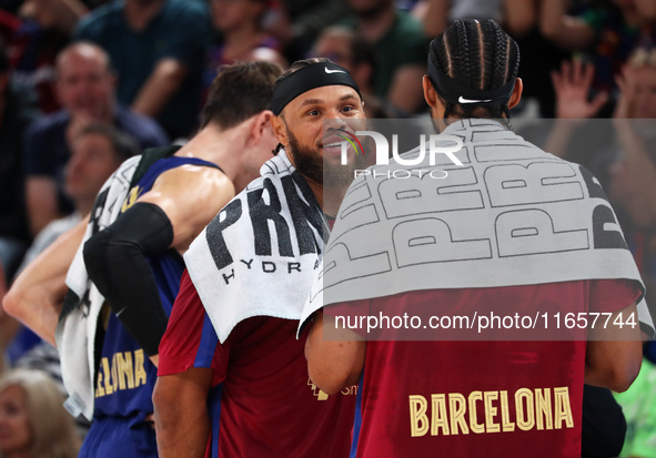 Justin Anderson and Jabari Parker play during the match between FC Barcelona and Alba Berlin, corresponding to week 2 of the Turkish Airline...