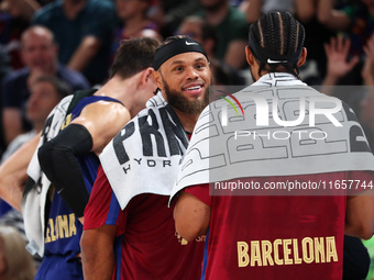 Justin Anderson and Jabari Parker play during the match between FC Barcelona and Alba Berlin, corresponding to week 2 of the Turkish Airline...