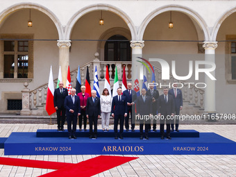 Participants of the Arraiolos Group meeting (L-R) Hungary's President Tamas Sulyok, Germany's President Frank-Walter Steinmeier, Slovenia's...