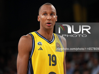 Louis Olinde plays during the match between FC Barcelona and Alba Berlin, corresponding to week 2 of the Turkish Airlines Euroleague, at the...