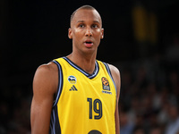 Louis Olinde plays during the match between FC Barcelona and Alba Berlin, corresponding to week 2 of the Turkish Airlines Euroleague, at the...