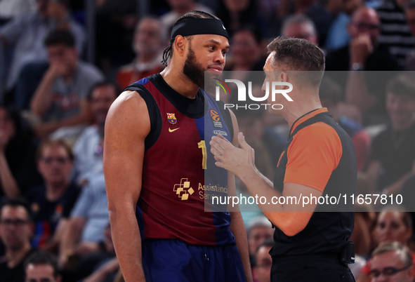 Justin Anderson plays during the match between FC Barcelona and Alba Berlin, corresponding to week 2 of the Turkish Airlines Euroleague, at...