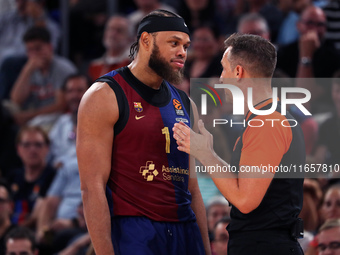 Justin Anderson plays during the match between FC Barcelona and Alba Berlin, corresponding to week 2 of the Turkish Airlines Euroleague, at...