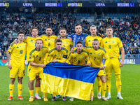 Ukrainian team is posing during the  UEFA Nations League 2024 League B Group B1 match between Ukraine and Georgia , at the Poznan Arena in P...