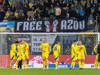 Ukrainian team after winning  the  UEFA Nations League 2024 League B Group B1 match between Ukraine and Georgia , at the Poznan Arena in Poz...