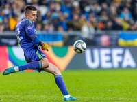 Anatoliy Trubin is playing  during the  UEFA Nations League 2024 League B Group B1 match between Ukraine and Georgia , at the Poznan Arena i...