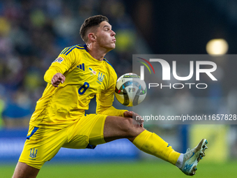 Georgiy Sudakov is playing  during the  UEFA Nations League 2024 League B Group B1 match between Ukraine and Georgia , at the Poznan Arena i...