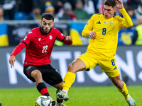 Georges Mikautadze and  Georgiy Sudakov are playing  during the  UEFA Nations League 2024 League B Group B1 match between Ukraine and Georgi...