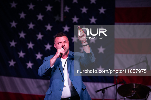 Chris Darlington at the Rod of Iron Festival in Greeley, Pennsylvania, on October 11, 2024, where a showing of the documentary ''Flynn'' was...