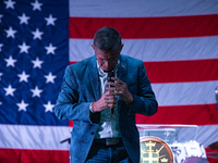 Michael Flynn at the Rod of Iron Festival in Greeley, Pennsylvania, on October 11, 2024, where a showing of the documentary ''Flynn'' was he...