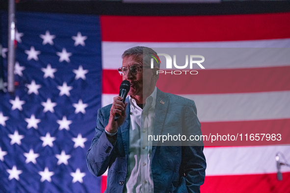 Former Trump National Security Advisor and retired three-star Lt. Gen. Michael Flynn speaks at the annual Rod of Iron Festival in Greeley, P...