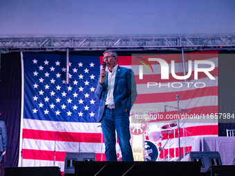 Former Trump National Security Advisor and retired three-star Lt. Gen. Michael Flynn speaks at the annual Rod of Iron Festival in Greeley, P...