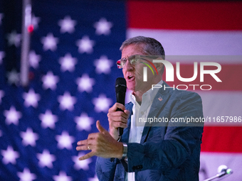 Former Trump National Security Advisor and retired three-star Lt. Gen. Michael Flynn speaks at the annual Rod of Iron Festival in Greeley, P...