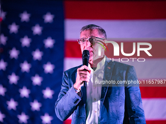 Former Trump National Security Advisor and retired three-star Lt. Gen. Michael Flynn speaks at the annual Rod of Iron Festival in Greeley, P...