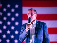 Former Trump National Security Advisor and retired three-star Lt. Gen. Michael Flynn speaks at the annual Rod of Iron Festival in Greeley, P...