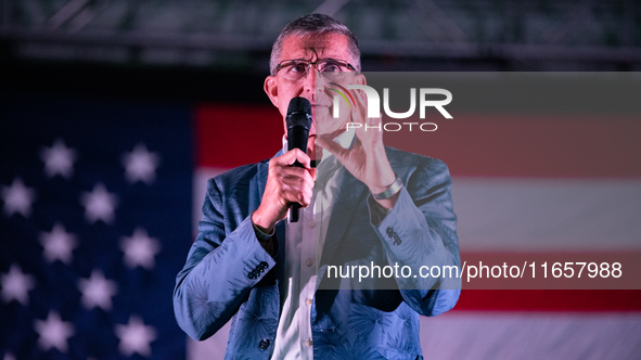 Former Trump National Security Advisor and retired three-star Lt. Gen. Michael Flynn speaks at the annual Rod of Iron Festival in Greeley, P...