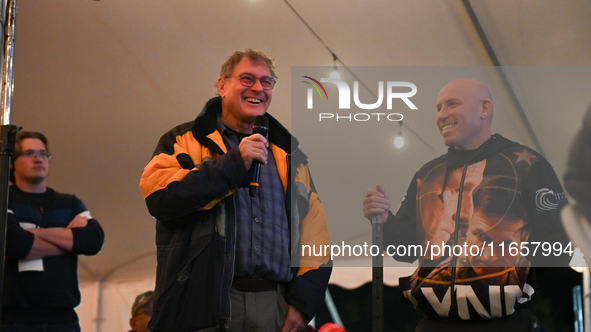 Ivan Ranklin at the annual Rod of Iron Festival in Greeley, Pennsylvania, on October 11, 2024, where a showing of the documentary ''Flynn''...