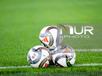 Adidas Official UEFA Nations League matchballs during the UEFA Nations League 2024/25 League A Group A2 match between Italy and Belgium at S...