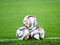 Adidas Official UEFA Nations League matchballs during the UEFA Nations League 2024/25 League A Group A2 match between Italy and Belgium at S...