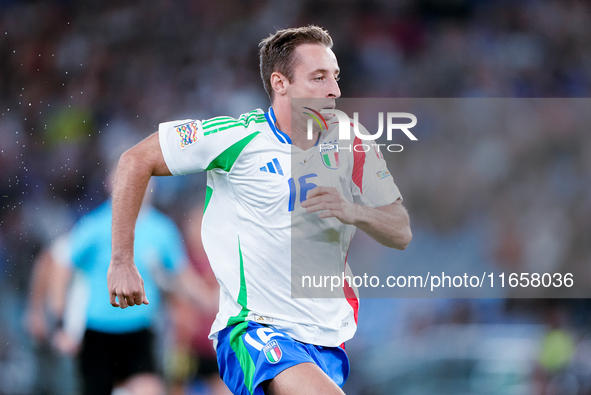 Davide Frattesi of Italy during the UEFA Nations League 2024/25 League A Group A2 match between Italy and Belgium at Stadio Olimpico on Octo...