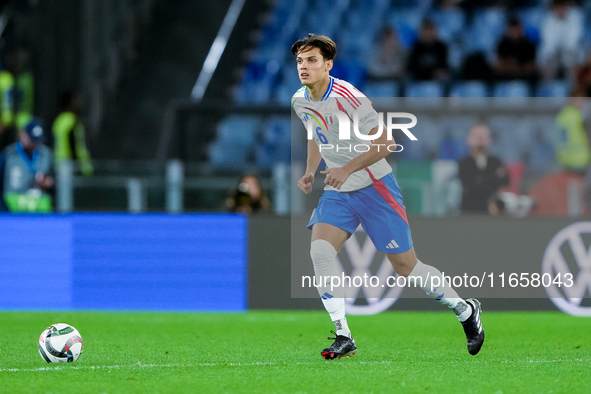 Samuele Ricci of Italy during the UEFA Nations League 2024/25 League A Group A2 match between Italy and Belgium at Stadio Olimpico on Octobe...