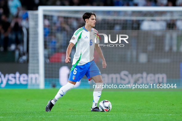 Samuele Ricci of Italy during the UEFA Nations League 2024/25 League A Group A2 match between Italy and Belgium at Stadio Olimpico on Octobe...