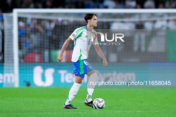 Samuele Ricci of Italy during the UEFA Nations League 2024/25 League A Group A2 match between Italy and Belgium at Stadio Olimpico on Octobe...