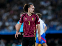 Arthur Theate of Belgium looks on during the UEFA Nations League 2024/25 League A Group A2 match between Italy and Belgium at Stadio Olimpic...