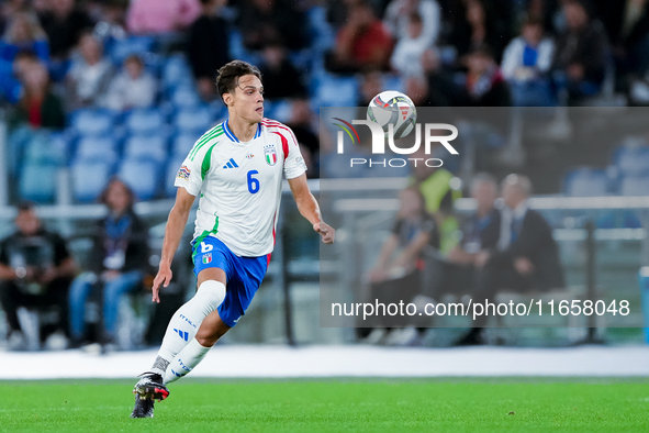 Samuele Ricci of Italy during the UEFA Nations League 2024/25 League A Group A2 match between Italy and Belgium at Stadio Olimpico on Octobe...