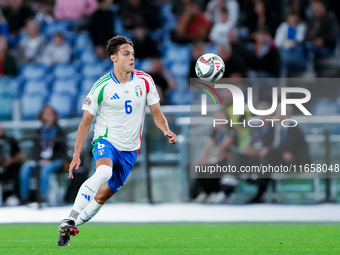 Samuele Ricci of Italy during the UEFA Nations League 2024/25 League A Group A2 match between Italy and Belgium at Stadio Olimpico on Octobe...