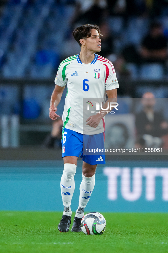 Samuele Ricci of Italy during the UEFA Nations League 2024/25 League A Group A2 match between Italy and Belgium at Stadio Olimpico on Octobe...