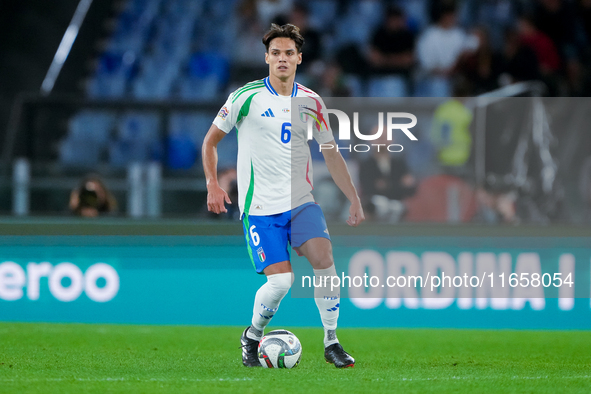 Samuele Ricci of Italy during the UEFA Nations League 2024/25 League A Group A2 match between Italy and Belgium at Stadio Olimpico on Octobe...