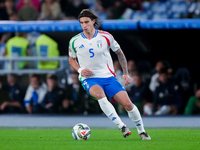 Riccardo Calafiori of Italy during the UEFA Nations League 2024/25 League A Group A2 match between Italy and Belgium at Stadio Olimpico on O...