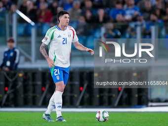 Alessandro Bastoni of Italy during the UEFA Nations League 2024/25 League A Group A2 match between Italy and Belgium at Stadio Olimpico on O...