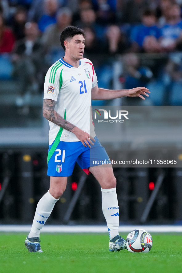 Alessandro Bastoni of Italy during the UEFA Nations League 2024/25 League A Group A2 match between Italy and Belgium at Stadio Olimpico on O...