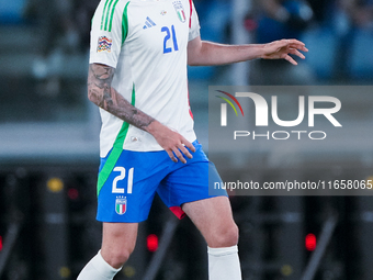 Alessandro Bastoni of Italy during the UEFA Nations League 2024/25 League A Group A2 match between Italy and Belgium at Stadio Olimpico on O...