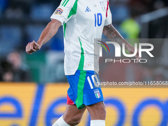 Lorenzo Pellegrini of Italy during the UEFA Nations League 2024/25 League A Group A2 match between Italy and Belgium at Stadio Olimpico on O...