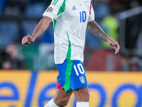 Lorenzo Pellegrini of Italy during the UEFA Nations League 2024/25 League A Group A2 match between Italy and Belgium at Stadio Olimpico on O...