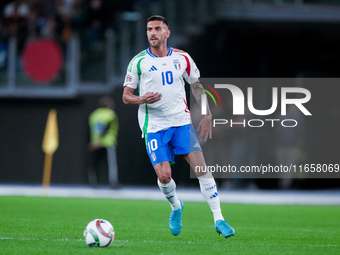 Lorenzo Pellegrini of Italy during the UEFA Nations League 2024/25 League A Group A2 match between Italy and Belgium at Stadio Olimpico on O...