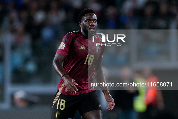 Orel Mangala of Belgium during the UEFA Nations League 2024/25 League A Group A2 match between Italy and Belgium at Stadio Olimpico on Octob...