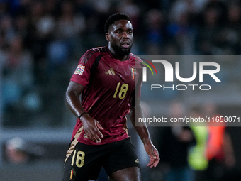 Orel Mangala of Belgium during the UEFA Nations League 2024/25 League A Group A2 match between Italy and Belgium at Stadio Olimpico on Octob...