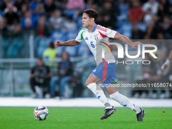 Samuele Ricci of Italy during the UEFA Nations League 2024/25 League A Group A2 match between Italy and Belgium at Stadio Olimpico on Octobe...