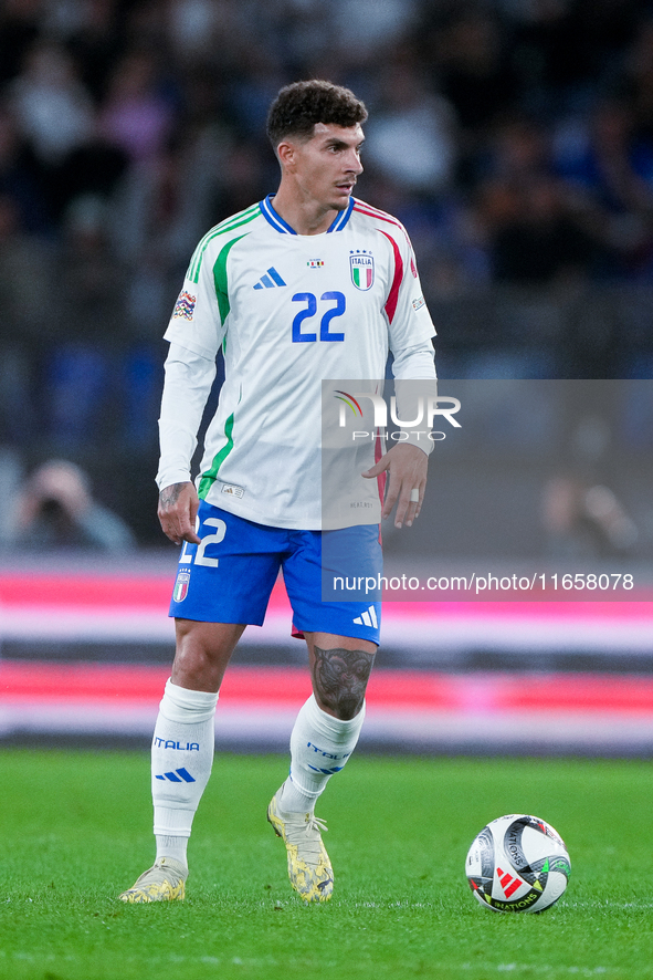 Giovanni Di Lorenzo of Italy during the UEFA Nations League 2024/25 League A Group A2 match between Italy and Belgium at Stadio Olimpico on...