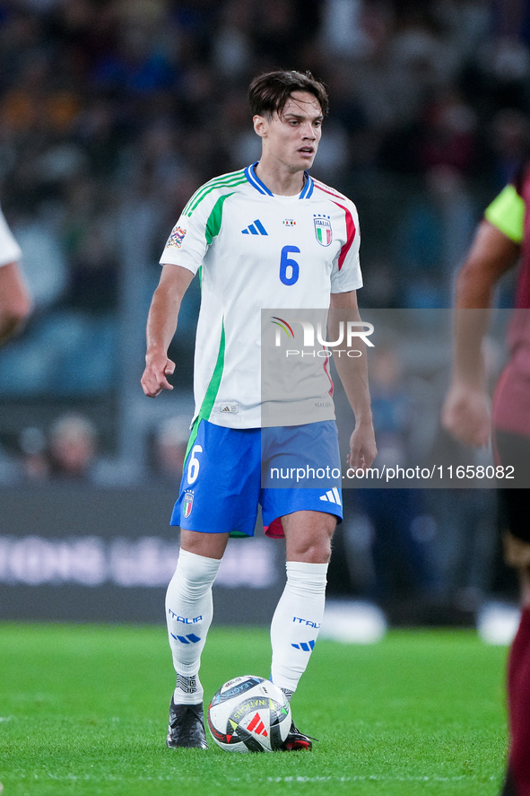 Samuele Ricci of Italy during the UEFA Nations League 2024/25 League A Group A2 match between Italy and Belgium at Stadio Olimpico on Octobe...