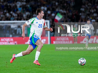 Andrea Cambiaso of Italy during the UEFA Nations League 2024/25 League A Group A2 match between Italy and Belgium at Stadio Olimpico on Octo...