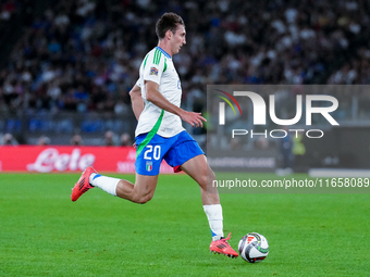 Andrea Cambiaso of Italy during the UEFA Nations League 2024/25 League A Group A2 match between Italy and Belgium at Stadio Olimpico on Octo...