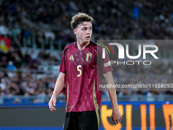 Maxim De Cuyper of Belgium looks on during the UEFA Nations League 2024/25 League A Group A2 match between Italy and Belgium at Stadio Olimp...