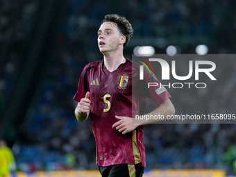 Maxim De Cuyper of Belgium looks on during the UEFA Nations League 2024/25 League A Group A2 match between Italy and Belgium at Stadio Olimp...