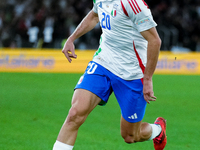 Andrea Cambiaso of Italy during the UEFA Nations League 2024/25 League A Group A2 match between Italy and Belgium at Stadio Olimpico on Octo...